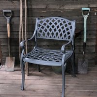 Slate Grey self assembly aluminium garden chair