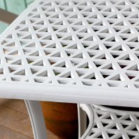 Voorvertoning: White claire aluminium garden side table 1
