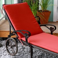 Voorvertoning: Red garden sunlounger cushion 1