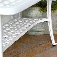 Voorvertoning: White claire aluminium garden side table 6