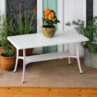 Voorvertoning: White claire aluminium garden side table 7